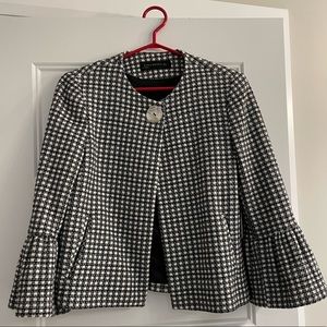 Zara Cropped Gingham Jacket